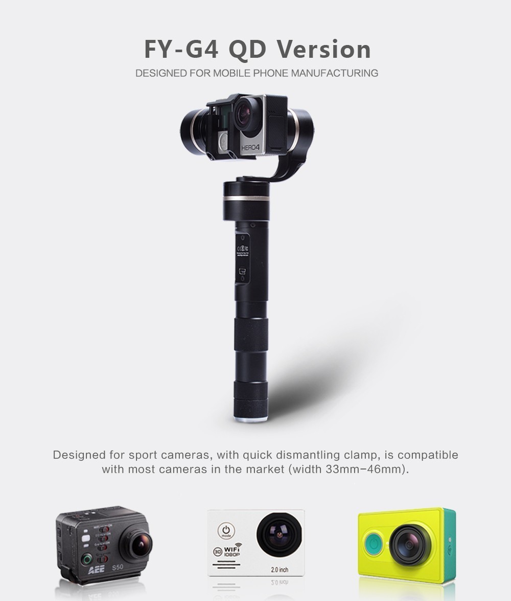Feiyu Tech G4 QD ハンドヘルド 手持ちジンバル 3軸 カメラに対応
